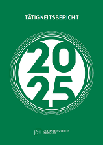 Das Bild zeigt das Cover des Tätigkeitsberichtes 2025